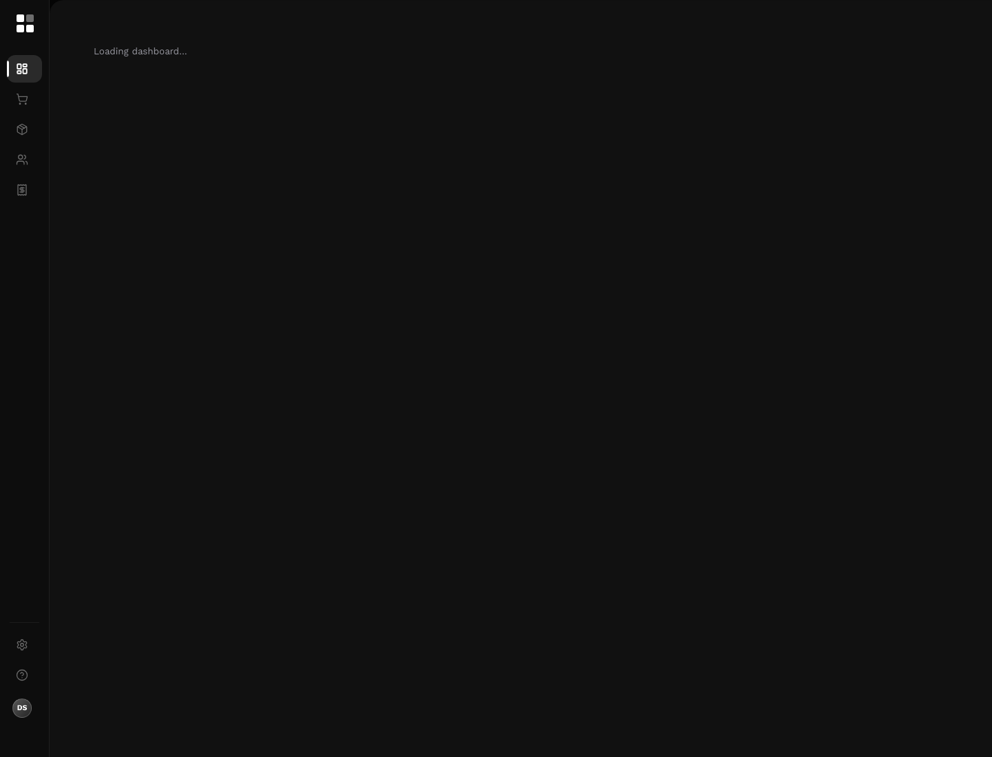 Night mode dashboard view.