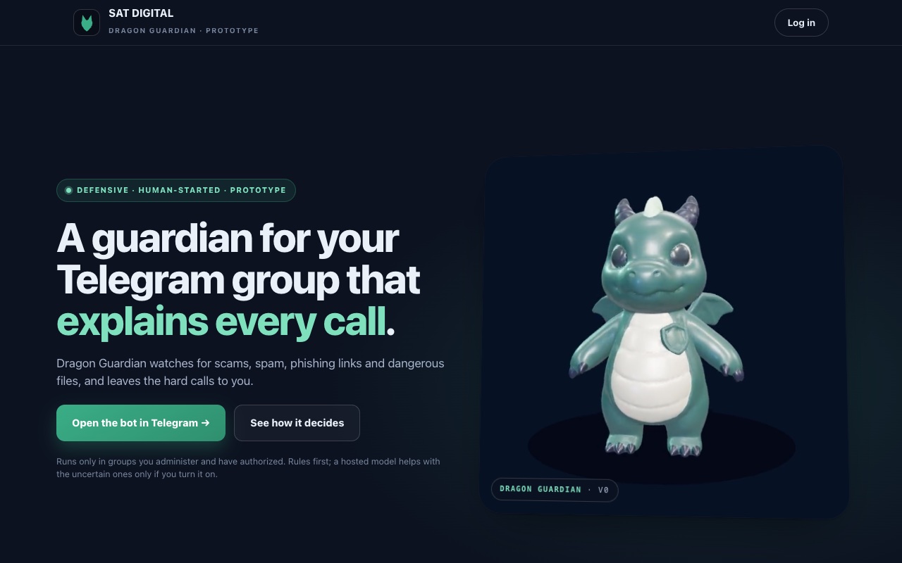 Sat Digital: the product's home page