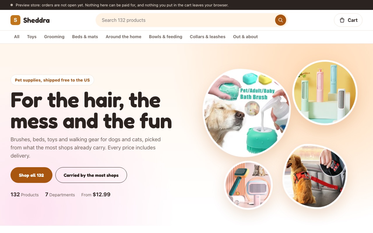 The Sheddra home page