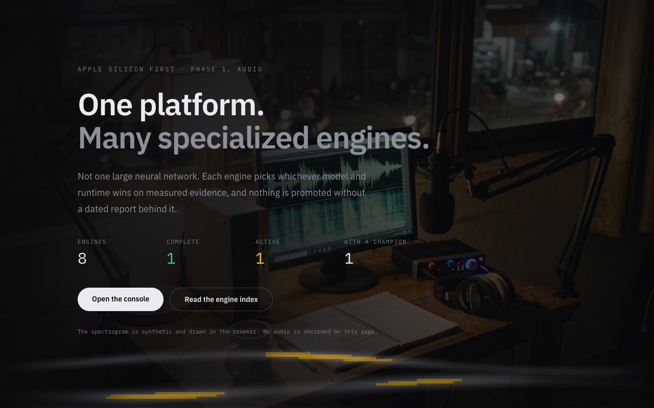 Vatana AI Platform: the product's home page